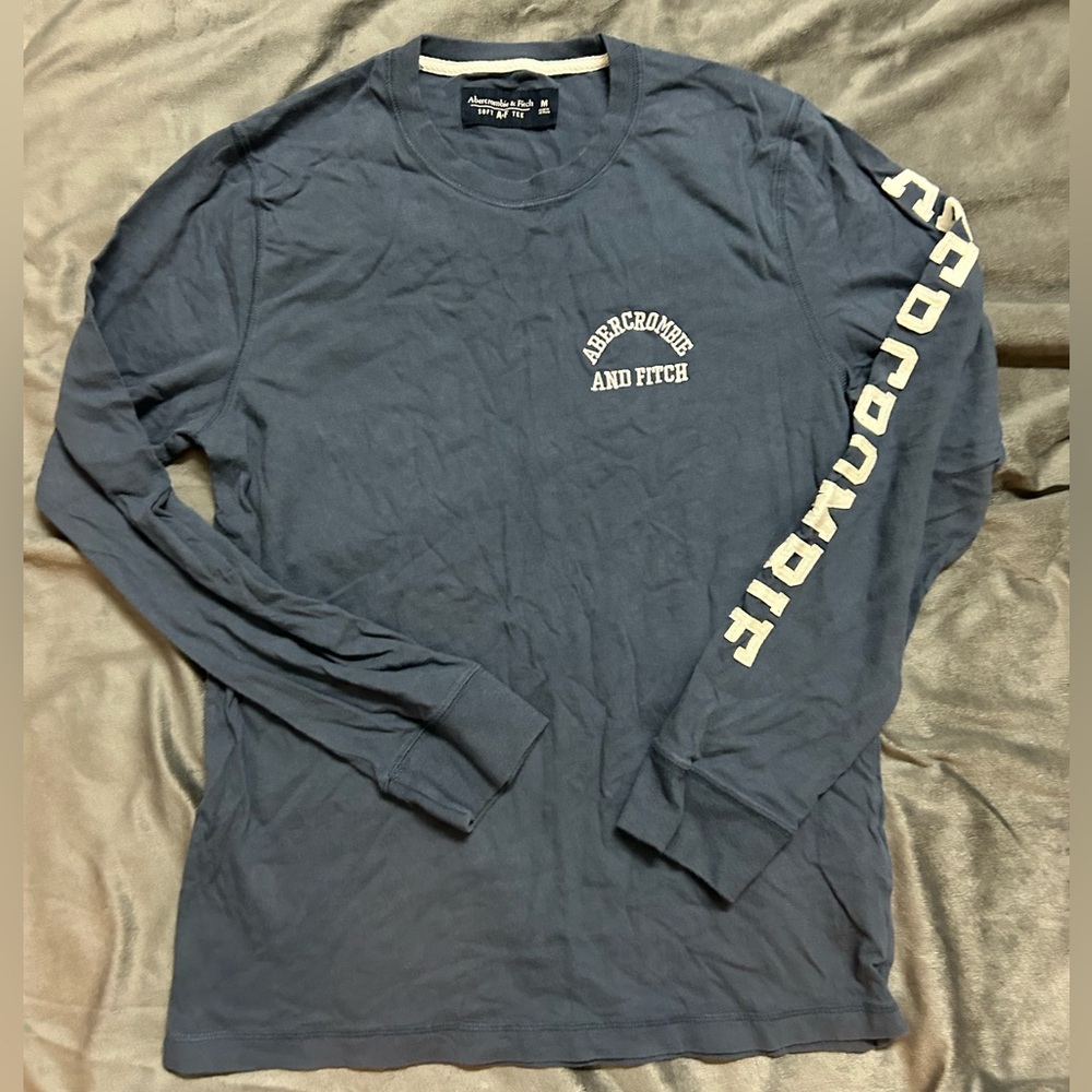 Abercrombie & Fitch Dark Blue Long Sleeve Shirt